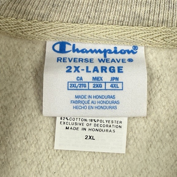 Champion Reverse Weave Crewneck Sweatshirt Size 2XL Gray NeRVE Volleyball S149 - Picture 3 of 15